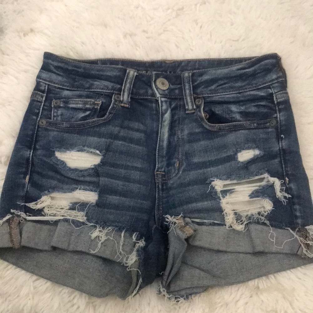 American Eagle denim ripped shorts